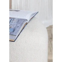 Tee sittpuff - Vit teddy