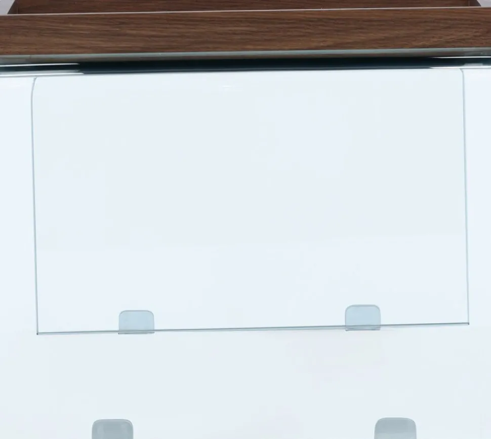 Telemark soffbord 110 x 50 cm - Transparent/Valnöt