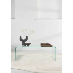 Telemark soffbord 110 x 50 cm - Transparent/Valnöt