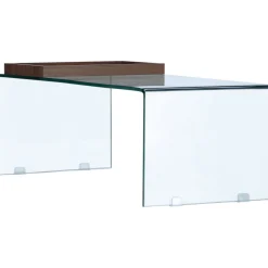 Telemark soffbord 110 x 50 cm - Transparent/Valnöt