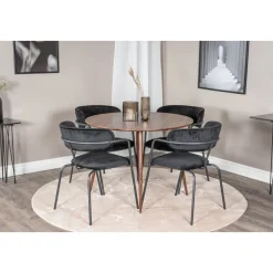 Tell karmstol - Svart