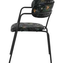 Tell karmstol - Svart blomma