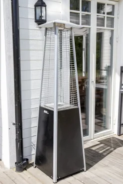 Terassvärmare 190 cm hög - Svart/Silver + Rengöringsmedel för utemöbler