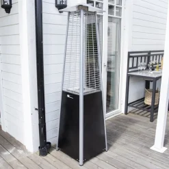 Terassvärmare 190 cm hög - Svart/Silver
