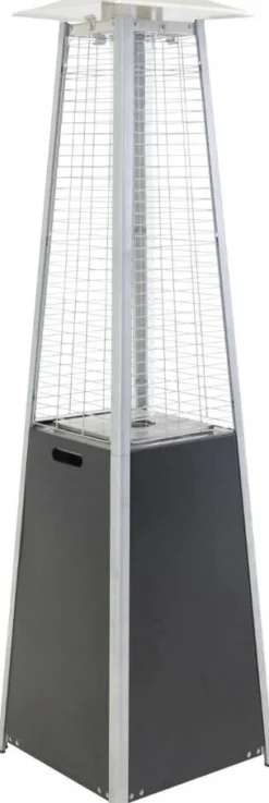 Terassvärmare 190 cm hög - Svart/Silver