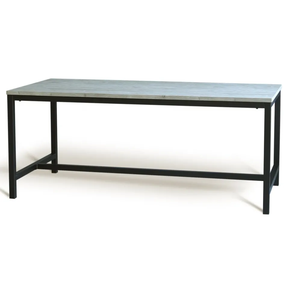 Texas matgrupp med 6 st Texas matstolar Brun PU + Texas matbord whitewash 180x90 cm + 4.00 x Möbeltassar