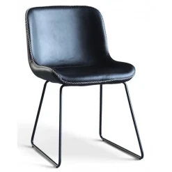 Texas matgrupp med 6 st Texas matstolar Svart PU + Texas matbord whitewash 180x90 cm