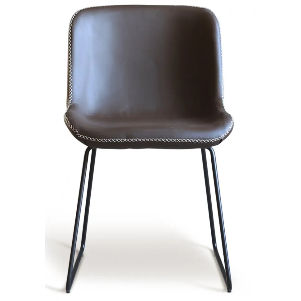 Texas matgrupp med 6 st Texas matstolar Brun PU + Texas matbord mörkbrun ek 180x90 cm + 4.00 x Möbeltassar