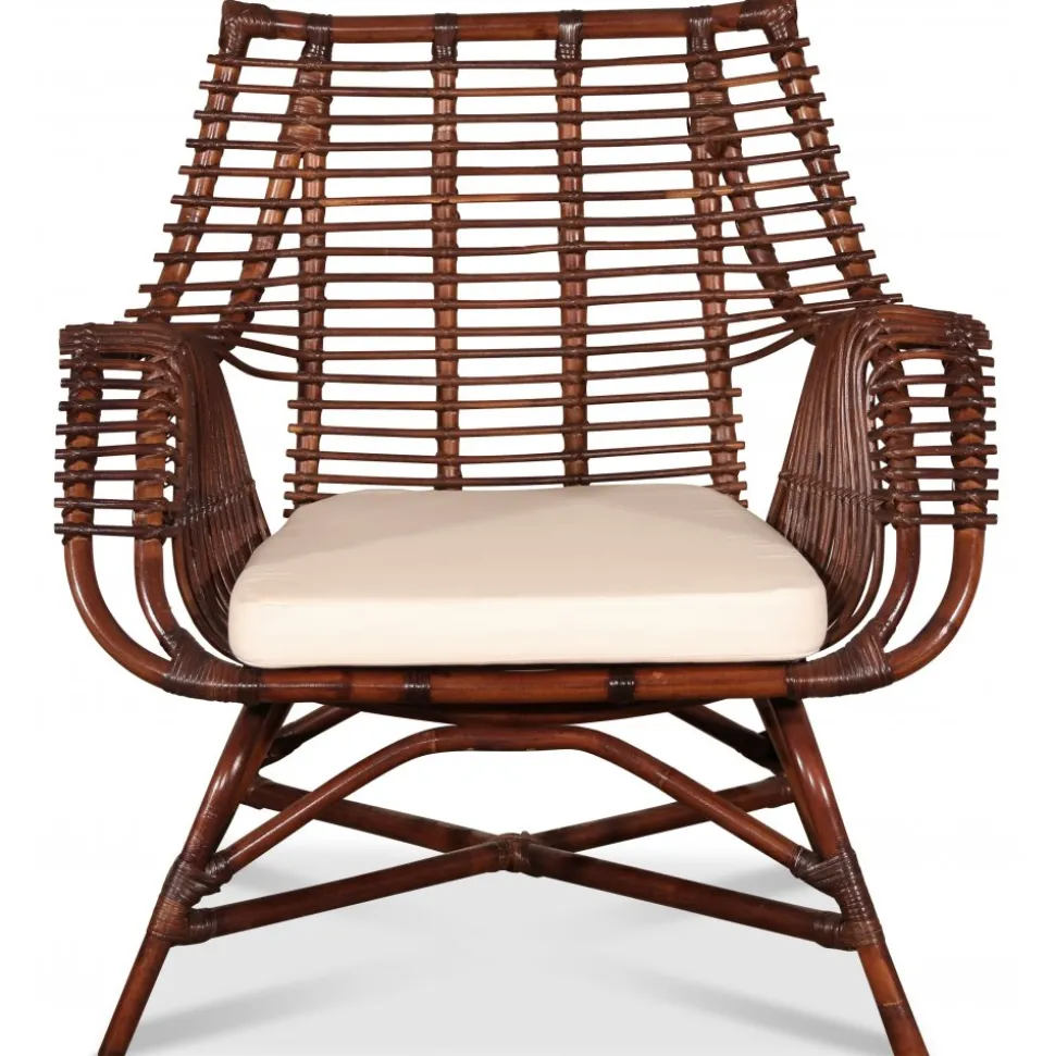 Tibble fåtölj i rotting - Valnöt + Fläckborttagare för möbler