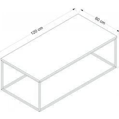 Tiger soffbord 120 x 60 cm - Vit