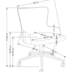 Timoteo kontorsstol i mörkgrön