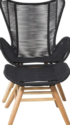 Tingeling fåtölj - Svart/Natur