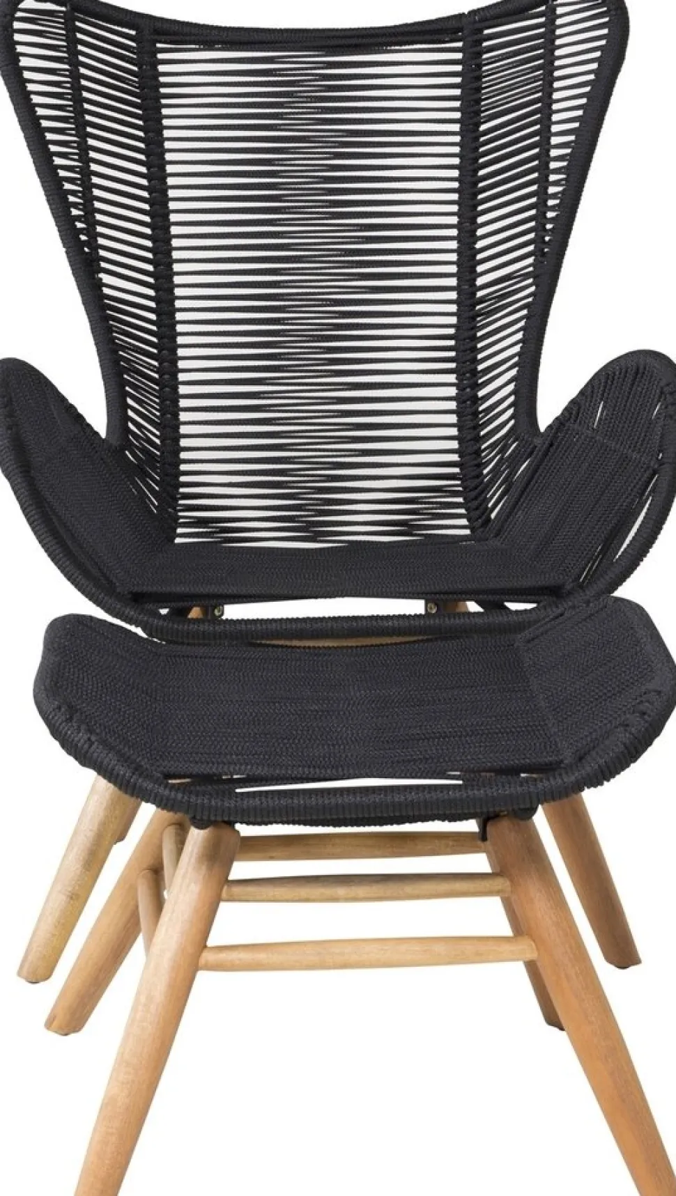 Tingeling fåtölj - Svart/Natur