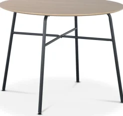 Tofta matbord Ø100 cm - Ljust trä + Möbeltassar