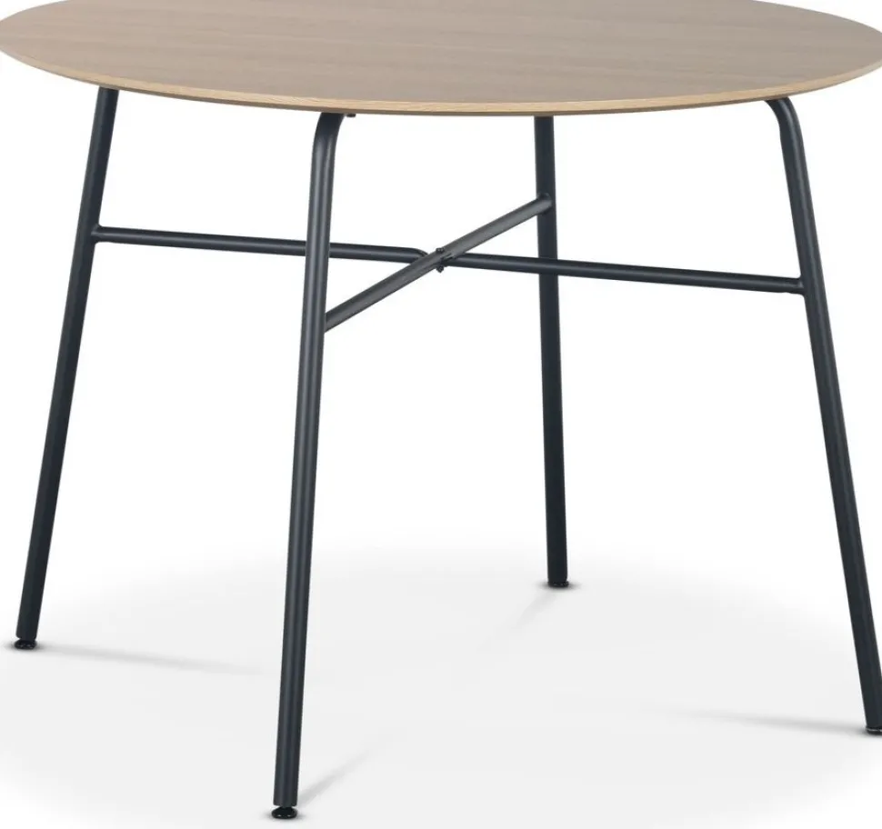 Tofta matbord Ø100 cm - Ljust trä + Fläckborttagare för möbler