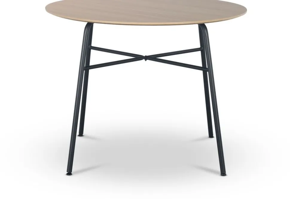 Tofta matbord Ø100 cm - Ljust trä + Fläckborttagare för möbler