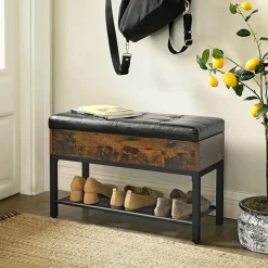 Tomas hallbänk 70 cm - Brun/svart