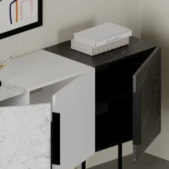 Tontini skänk - Vit/svart