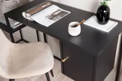 Torsnäs svart skrivbord med låda