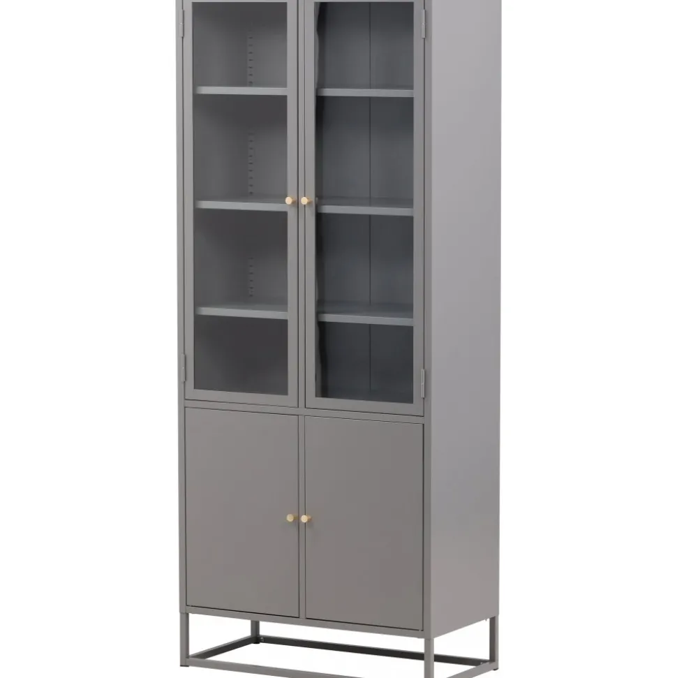 Torsnäs vitrinskåp - Ljusgrå