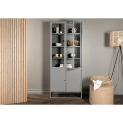 Torsnäs vitrinskåp - Ljusgrå