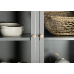 Torsnäs vitrinskåp - Ljusgrå