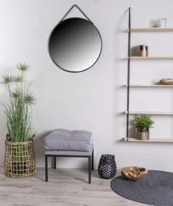 Trapani Spegel - Svart - Ø60