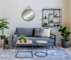 Trapani Spegel - Svart - Ø60 + Karta med möbeltassar på köpet!