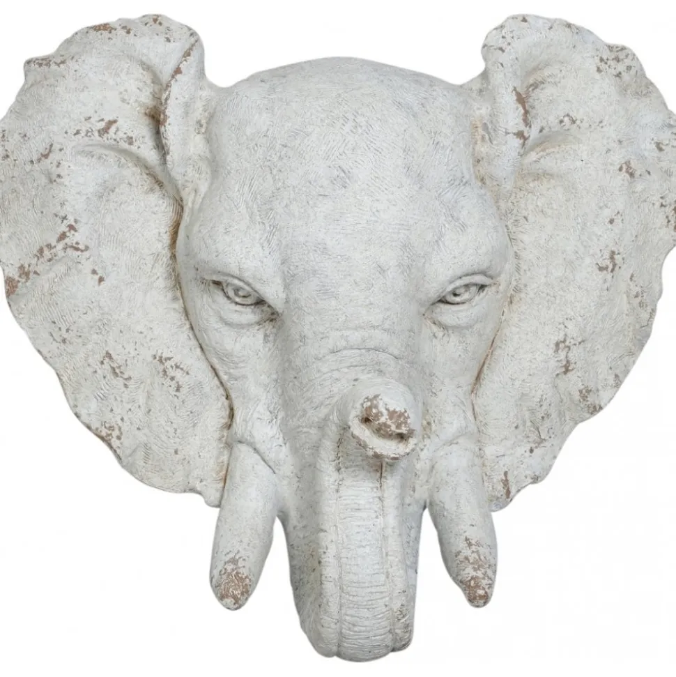 Trädgårdskonst Staty elefant (vägghängd) - H60 cm + Rengöringsmedel för utemöbler