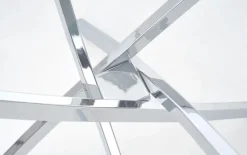 Trend runt glasbord Ø100 cm med kromat underrede + Textilrengöring för möbler