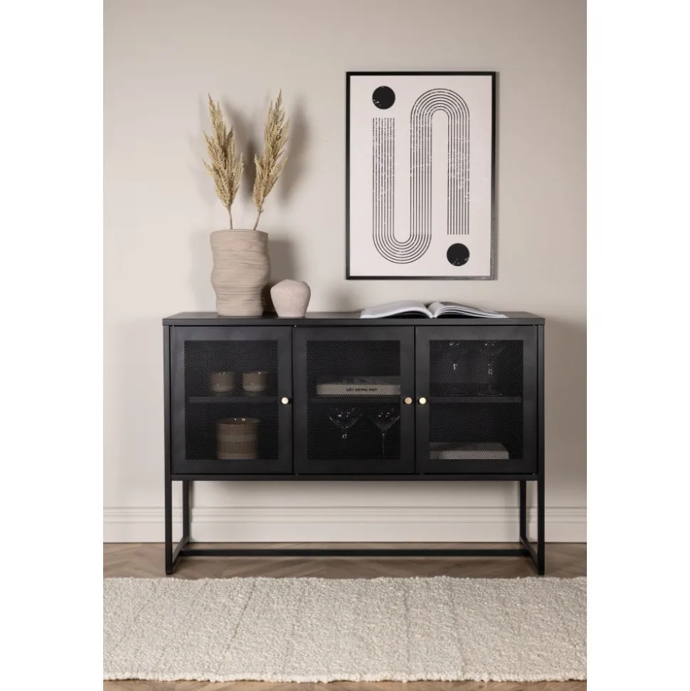 Trerike skänk - Svart