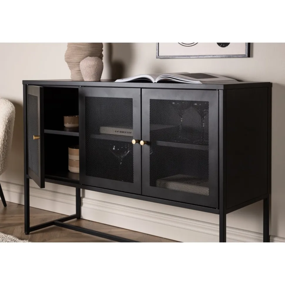 Trerike skänk - Svart