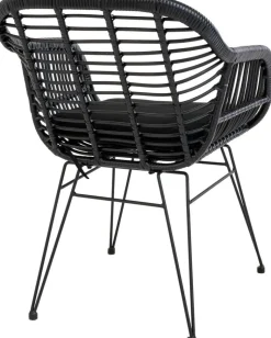 Trieste utestol med dyna - Svart