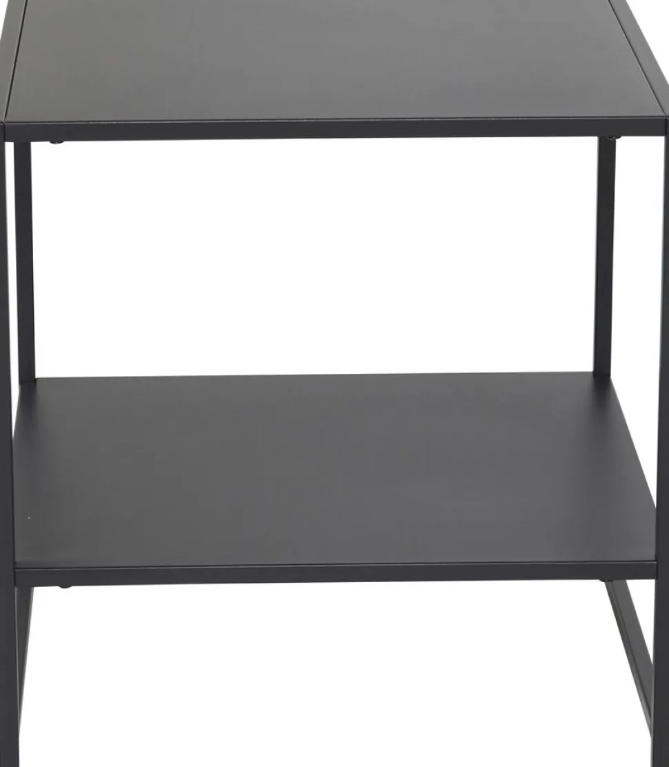 Träne sidobord med hylla 50,8 x 50,8 cm - Svart