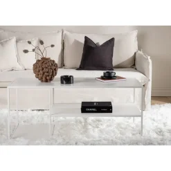 Träne soffbord 120 x 50 cm - Vit