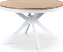 Tromsö runt matbord 120 cm - Vit / Ek