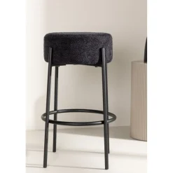 Tucson barstol - Svart boucle