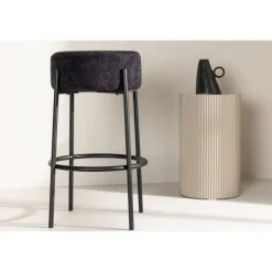 Tucson barstol - Svart boucle