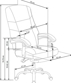 Turid kontorsstol - Svart (PU)
