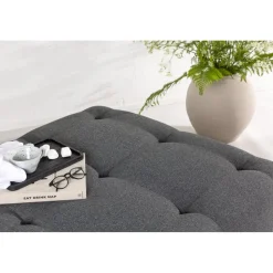 Turin sittpuff - Mörkgrå