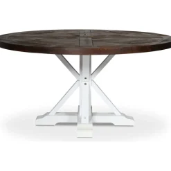 Tuva runt matbord Ø150 cm - Brun / Vit