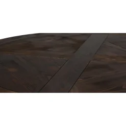 Tuva runt matbord Ø120 cm - Brun / Vit