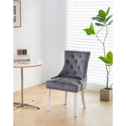 Tuva Stol i grå sammet