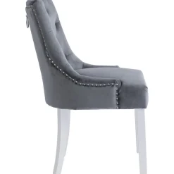 Tuva Stol i grå sammet + Textilrengöring för möbler