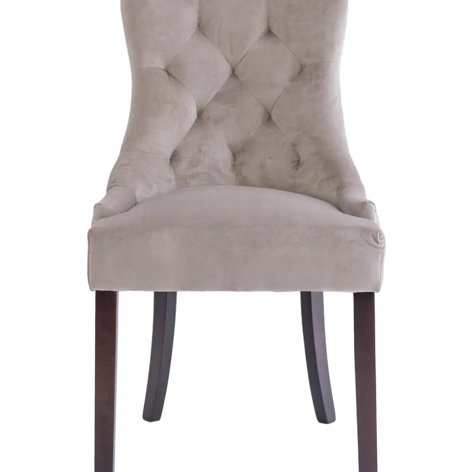 Tuva stol med handtag i ryggen - Gråbeige + Möbeltassar