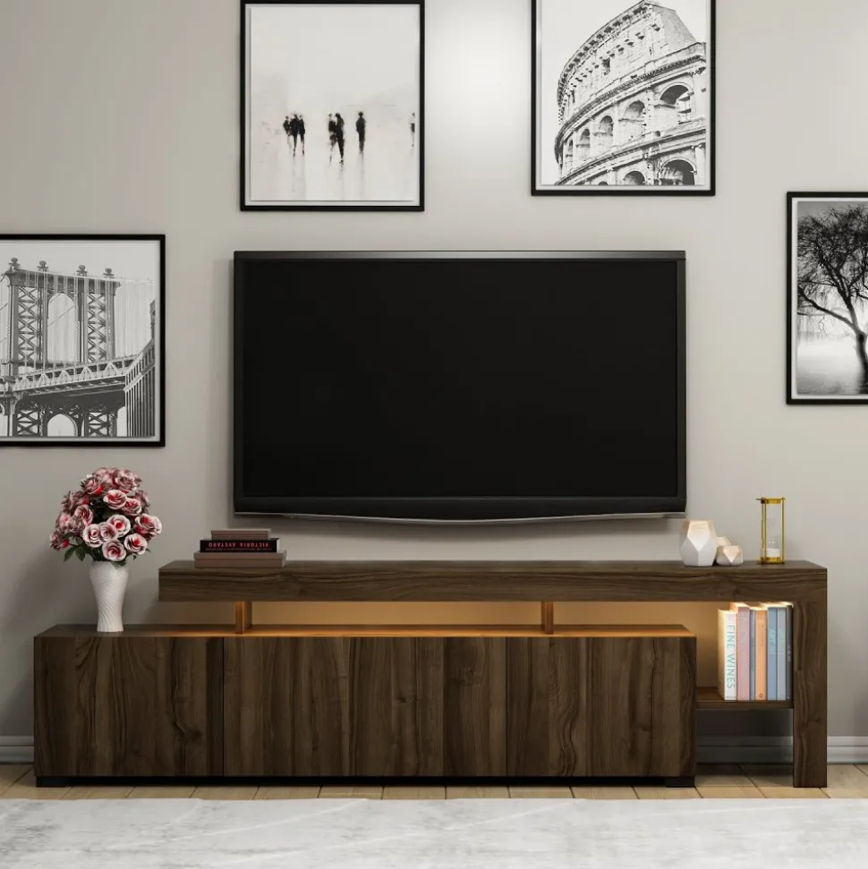 TV-bänk Beliz i valnöt - 192 cm