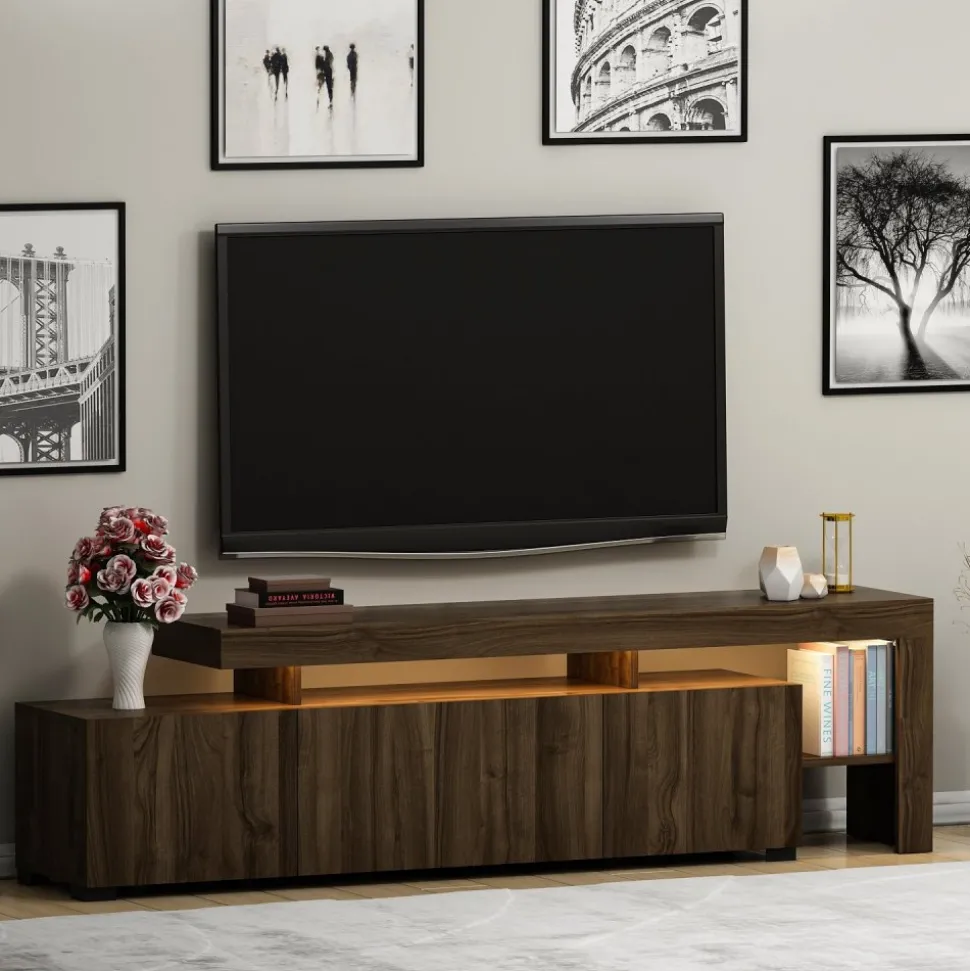 TV-bänk Beliz i valnöt - 192 cm