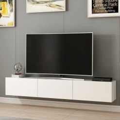 TV-bänk Rigel i vitt - 180 cm