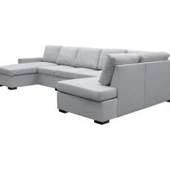 U-soffa med förvaring 367 cm grå