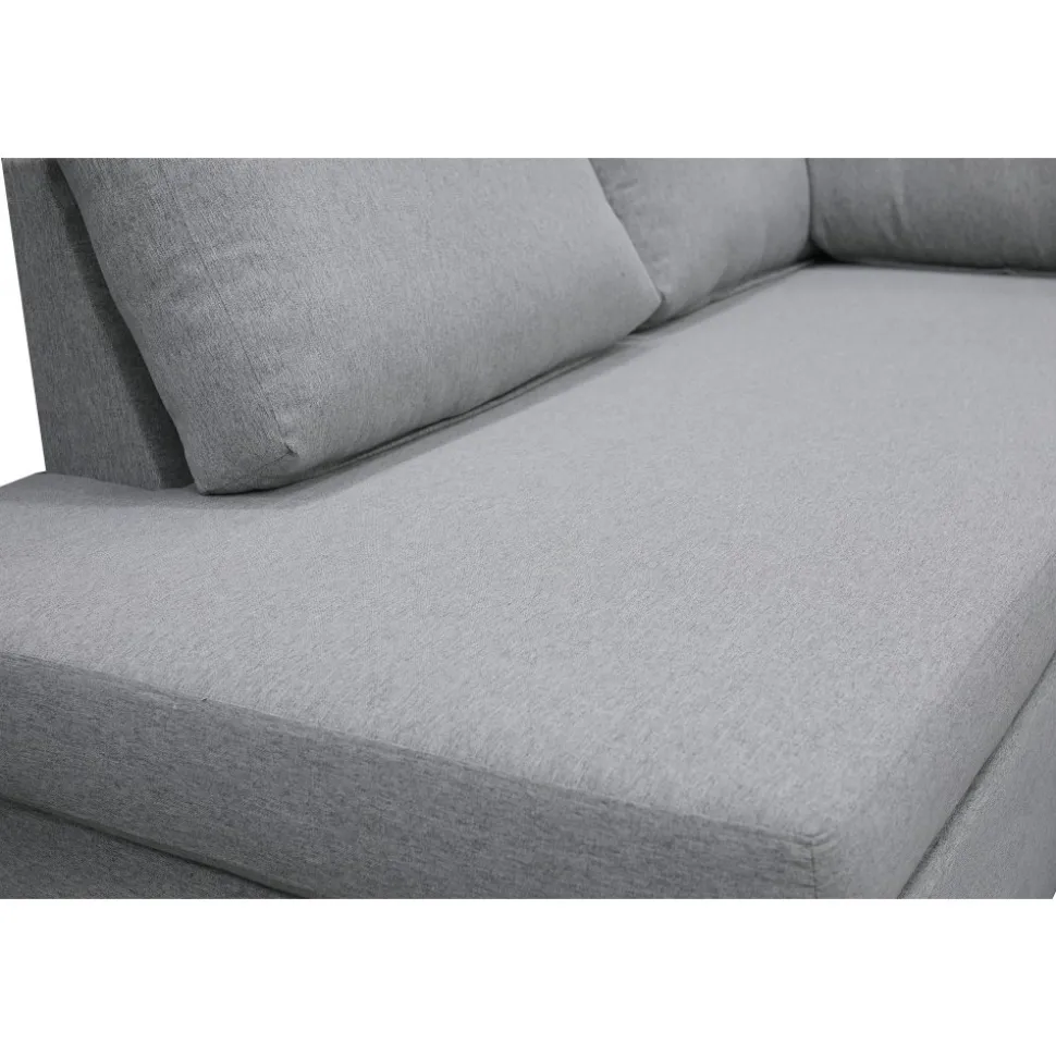 U-soffa med förvaring 367 cm grå + Textilrengöring för möbler